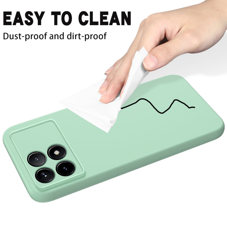 For Xiaomi Redmi K70/K70 Pro Solid Color Liquid Silicone Dropproof Full Coverage Phone Case(Green)