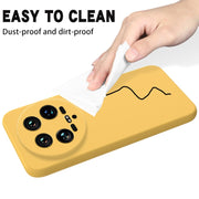 For Xiaomi 14 Ultra Solid Color Liquid Silicone Dropproof Full Coverage Phone Case(Yellow)