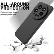 For Xiaomi 14 Ultra Solid Color Liquid Silicone Dropproof Full Coverage Phone Case(Black)