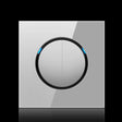 86mm Round LED Tempered Glass Switch Panel, Gray Round Glass, Style:Two Open Dual Control - free shipping - PMC TechLife - Order now!