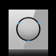 86mm Round LED Tempered Glass Switch Panel, Gray Round Glass, Style:Three Open Dual Control -  by PMC TechLife | Online Shopping South Africa | PMC TechLife | Buy Now Pay Later Mobicred