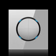 86mm Round LED Tempered Glass Switch Panel, Gray Round Glass, Style:Four Open Dual Control - Switch by PMC TechLife | Online Shopping South Africa | PMC TechLife | Buy Now Pay Later Mobicred