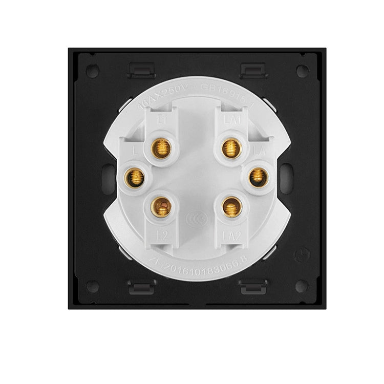 86mm Round LED Tempered Glass Switch Panel, Gray Round Glass, Style:One Open Multiple Control