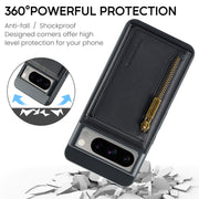 For Google Pixel 8 Pro DG.MING M5 Series Zip RFID Multi Card Detachable Leather Phone Case(Black)