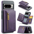 For Google Pixel 8 Pro DG.MING M5 Series Zip RFID Multi Card Detachable Leather Phone Case(Purple) - Google Cases by DG.MING | Online Shopping South Africa | PMC TechLife | Buy Now Pay Later Mobicred