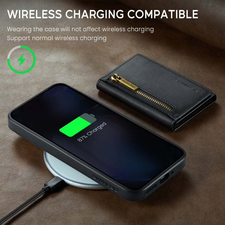 For Google Pixel 9 Pro XL DG.MING M5 Series Zip RFID Multi Card Detachable Leather Phone Case(Black)