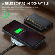 For Google Pixel 9 / 9 Pro DG.MING M5 Series Zip RFID Multi Card Detachable Leather Phone Case(Black)