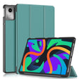 For Lenovo Tab M11/ Xiaoxin Pad 11 2024 Custer Texture 3-Fold Holder Leather Smart Tablet Case(Green) - Lenovo by PMC Jewellery | Online Shopping South Africa | PMC Jewellery | Buy Now Pay Later Mobicred