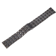 22mm Universal Five Beads Stainless Steel Watch Band(Black)