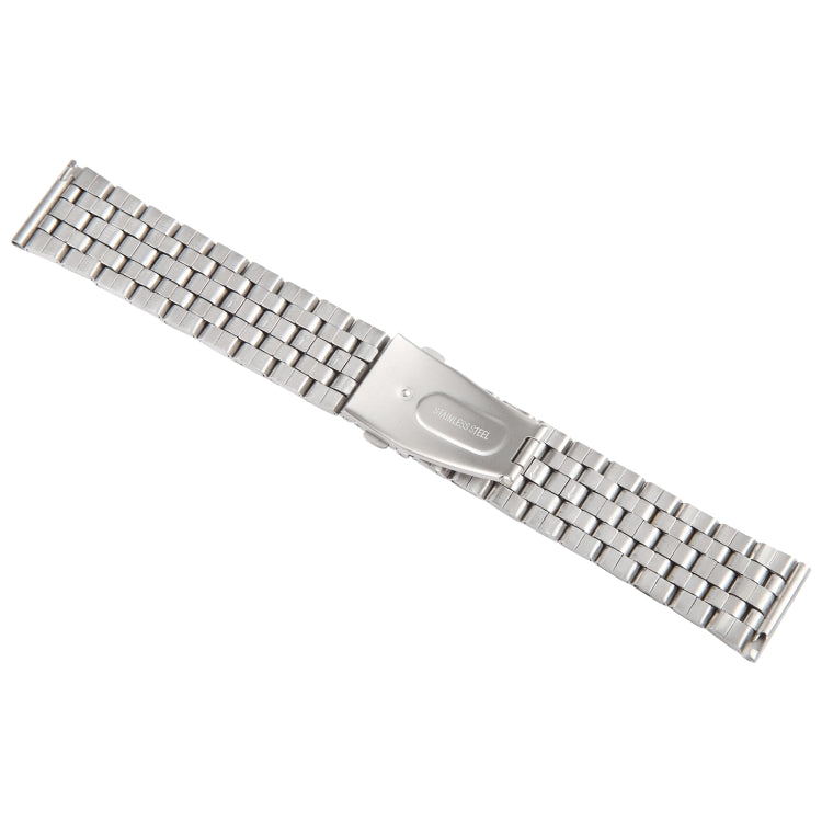 22mm Universal Five Beads Stainless Steel Watch Band(Silver Gold)