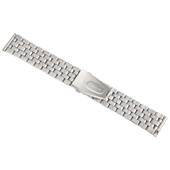 22mm Universal Five Beads Stainless Steel Watch Band(Silver Rose Gold)
