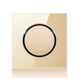 86mm Round LED Tempered Glass Switch Panel, Gold Round Glass, Style:Two Billing Control -  by PMC TechLife | Online Shopping South Africa | PMC TechLife | Buy Now Pay Later Mobicred