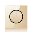 86mm Round LED Tempered Glass Switch Panel, Gold Round Glass, Style:Three Billing Control - Switch by PMC TechLife | Online Shopping South Africa | PMC TechLife | Buy Now Pay Later Mobicred