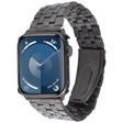 For Apple Watch SE 40mm 22mm Ultra-thin Five Beads Stainless Steel Watch Band(Black) - free shipping - PMC TechLife - Order now!