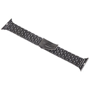 For Apple Watch 42mm 22mm Ultra-thin Five Beads Stainless Steel Watch Band(Black)
