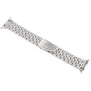 For Apple Watch 38mm 22mm Ultra-thin Five Beads Stainless Steel Watch Band(Silver)