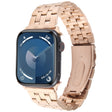 For Apple Watch 38mm 22mm Ultra-thin Five Beads Stainless Steel Watch Band(Rose Gold) - free shipping - PMC TechLife - Order now!