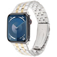 For Apple Watch 38mm 22mm Ultra-thin Five Beads Stainless Steel Watch Band(Silver Gold) - free shipping - PMC TechLife - Order now!