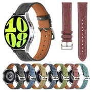 20mm Universal Denim Leather Buckle Watch Band(Grass Green)
