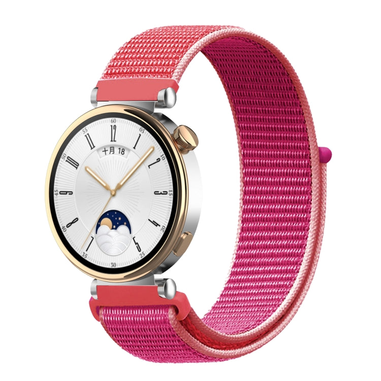 18mm Universal Nylon Loop Watch Band(Light Red)