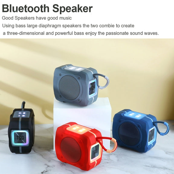 T&G TG661 Colorful LED Portable Outdoor Wireless Bluetooth Speaker(Grey)