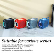 T&G TG661 Colorful LED Portable Outdoor Wireless Bluetooth Speaker(Grey)