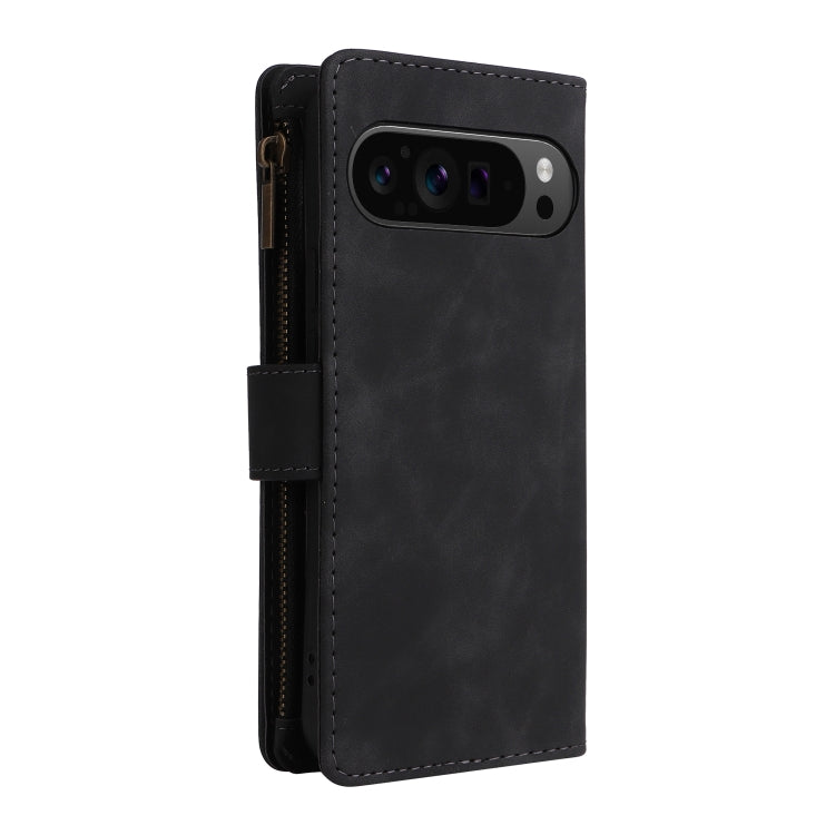 For Google Pixel 9 Pro Multifunctional Multi-Card Wallet Phone Leather Case(Black)