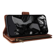 For Google Pixel 9 Pro Multifunctional Multi-Card Wallet Phone Leather Case(Brown)