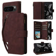 For Google Pixel 9 Pro Multifunctional Multi-Card Wallet Phone Leather Case(Coffee) - Google Cases by PMC TechLife | Online Shopping South Africa | PMC TechLife | Buy Now Pay Later Mobicred