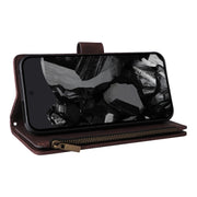 For Google Pixel 9 Pro Multifunctional Multi-Card Wallet Phone Leather Case(Coffee)
