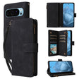 For Google Pixel 9 Multifunctional Multi-Card Wallet Phone Leather Case(Black) - Google Cases by PMC TechLife | Online Shopping South Africa | PMC TechLife | Buy Now Pay Later Mobicred
