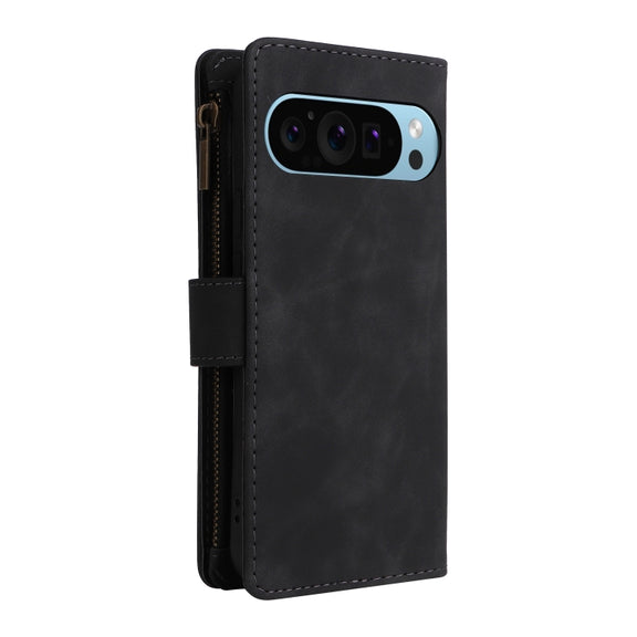 For Google Pixel 9 Multifunctional Multi-Card Wallet Phone Leather Case(Black)