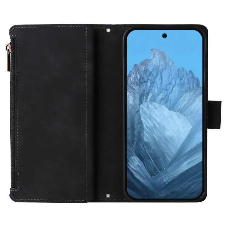 For Google Pixel 9 Multifunctional Multi-Card Wallet Phone Leather Case(Black)