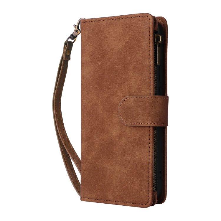 For Google Pixel 9 Multifunctional Multi-Card Wallet Phone Leather Case(Brown)