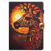 For iPad 11 Pro 2024 / 2020 / Air 4 10.9 Painted Pattern Stitching Smart Leather Tablet Case(Flower Deer)