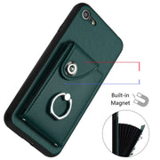 For iPhone SE 2022 / 2020 / 8 / 7 Organ Card Bag Ring Holder Phone Case(Green)
