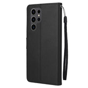 For Samsung Galaxy S24 Ultra 5G 3-Card Slots Multifunctional Leather Phone Case(Black)