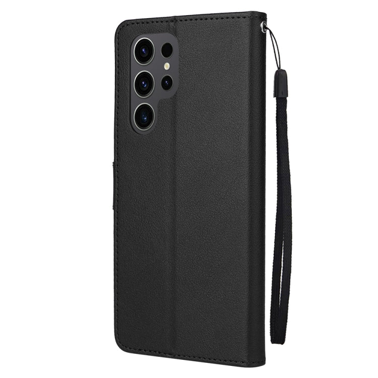 For Samsung Galaxy S24 Ultra 5G 3-Card Slots Multifunctional Leather Phone Case(Black)