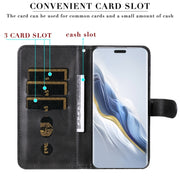 For Honor Magic6 Pro Fashion Calf Texture Zipper Leather Phone Case(Black)
