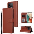 For Xiaomi Redmi Note 13 5G Multifunctional Horizontal Flip Leather Phone Case with Three Card Slot(Brown) - Note 13 Cases by PMC TechLife | Online Shopping South Africa | PMC TechLife | Buy Now Pay Later Mobicred