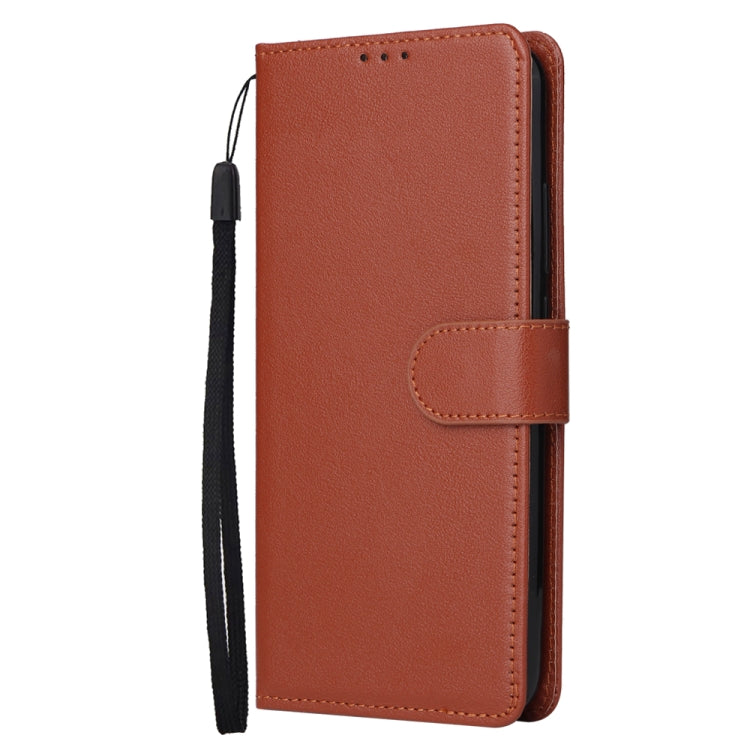 For Xiaomi Redmi Note 13 5G Multifunctional Horizontal Flip Leather Phone Case with Three Card Slot(Brown)