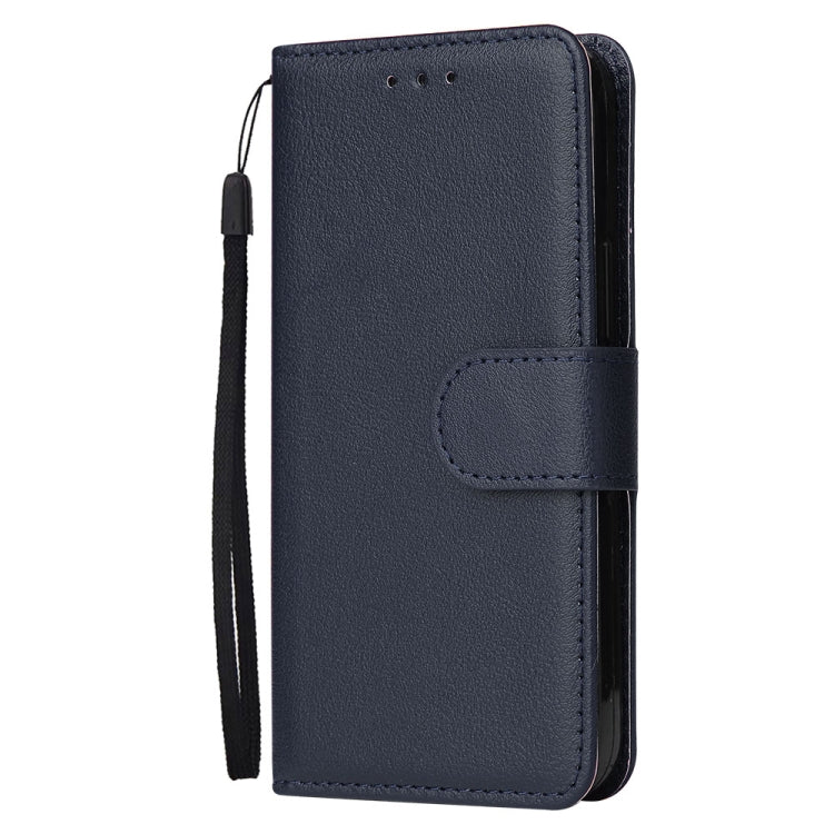 For Xiaomi Redmi 12 4G/5G/Note 12R Multifunctional Horizontal Flip Leather Phone Case with Three Card Slot(Blue)