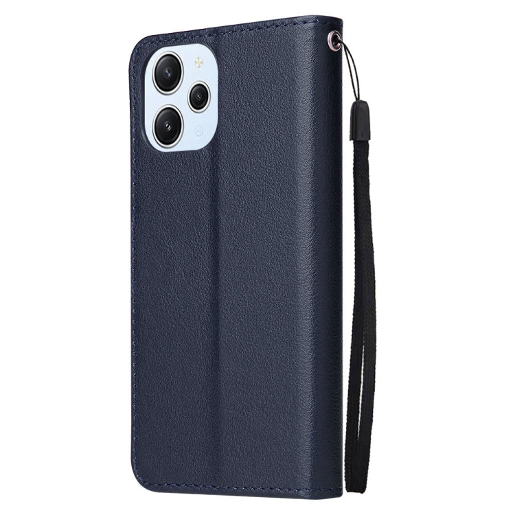 For Xiaomi Redmi 12 4G/5G/Note 12R Multifunctional Horizontal Flip Leather Phone Case with Three Card Slot(Blue)