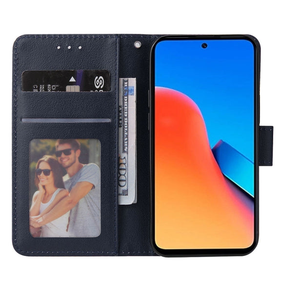 For Xiaomi Redmi 12 4G/5G/Note 12R Multifunctional Horizontal Flip Leather Phone Case with Three Card Slot(Blue)