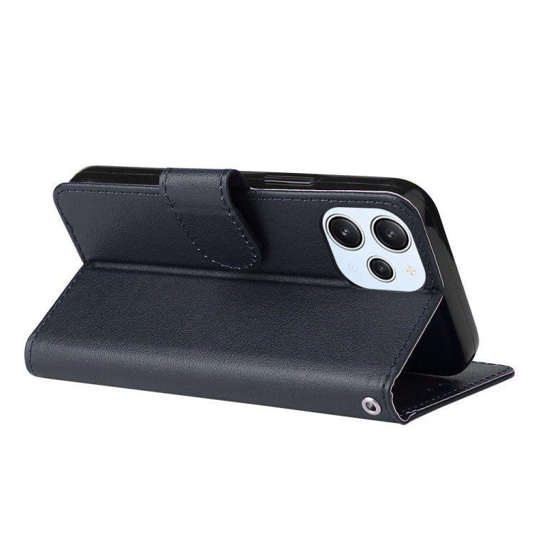 For Xiaomi Redmi 12 4G/5G/Note 12R Multifunctional Horizontal Flip Leather Phone Case with Three Card Slot(Blue)