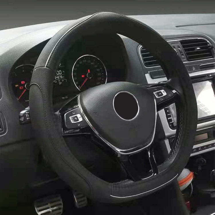 D Style Car Universal Anti-skid Steering Wheel Cover, Diameter: 38cm(Black)