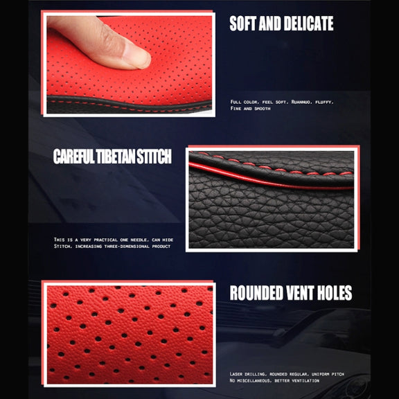 D Style Car Universal Anti-skid Steering Wheel Cover, Diameter: 38cm(Black Orange)