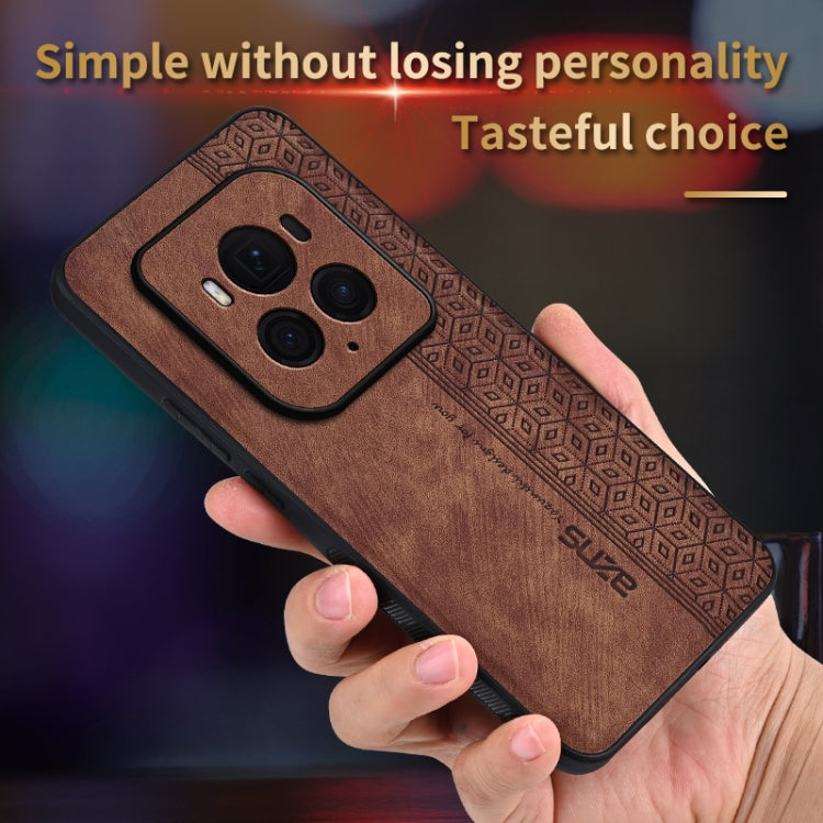 For Honor Magic6 Ultimate AZNS 3D Embossed Skin Feel Phone Case(Dark Green)