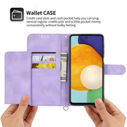For Google Pixel 9 Skin-feel Flowers Embossed Wallet Leather Phone Case(Purple)