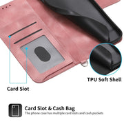 For Google Pixel 9 Skin-feel Flowers Embossed Wallet Leather Phone Case(Pink)